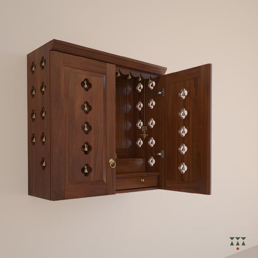 Avaneesha | Solid wood wall Mandir