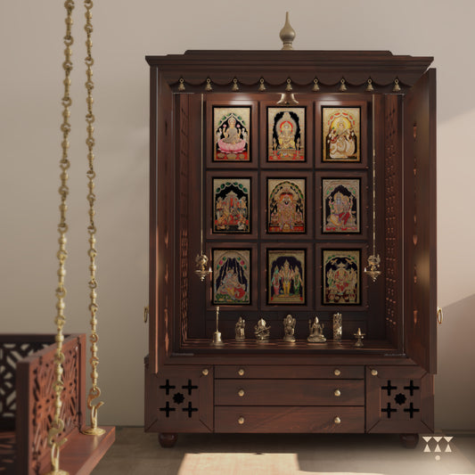Amod | Artisanal wooden Mandir for home
