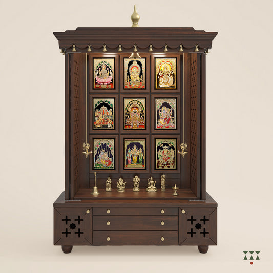 Amod | Artisanal wooden Mandir for home