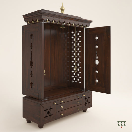 Amod | Artisanal wooden Mandir for home
