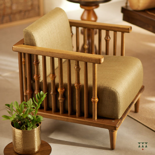Ferry, handmade wooden accent armchair