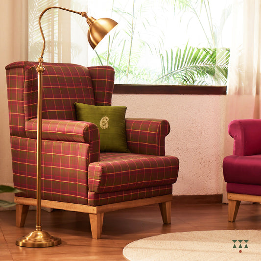 Kavya Lux, artisanal upholstered armchair