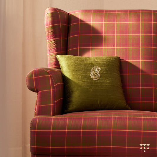 Kavya Lux, artisanal upholstered armchair