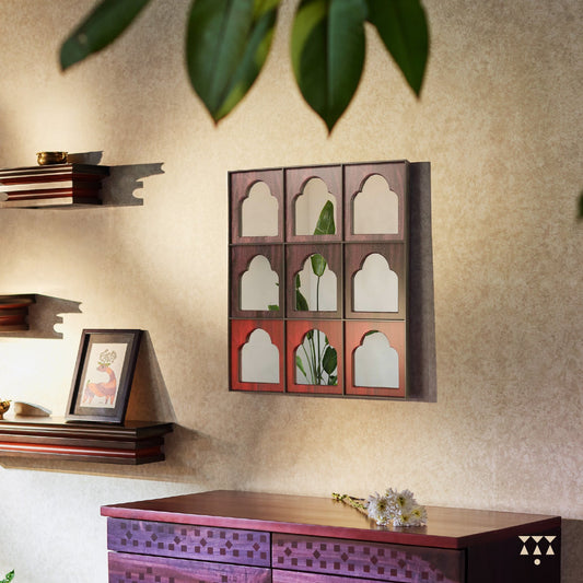 Meeta | Solid wood statement mirror