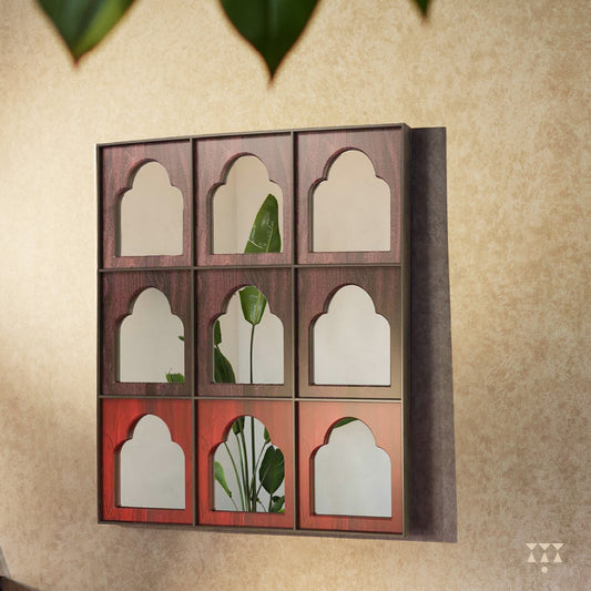 Meeta | Solid wood statement mirror