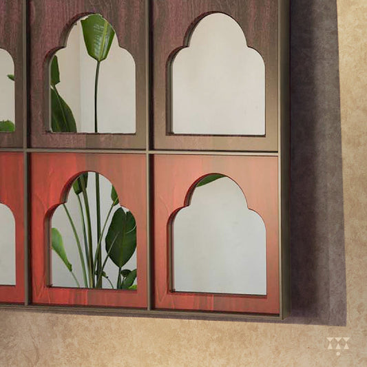 Meeta | Solid wood statement mirror