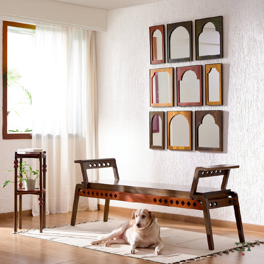 Mento | Solid wood entryway bench
