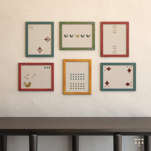 Colorful Array, Handmade wooden picture frames