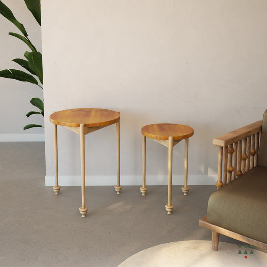 Roma | Architectural solid wood end tables