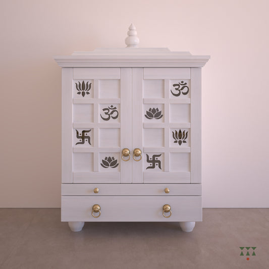 Shweta, artisanal white Temple for home