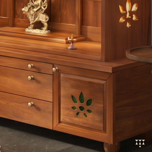Sumukha | Artisanal Wooden Mandir for Home