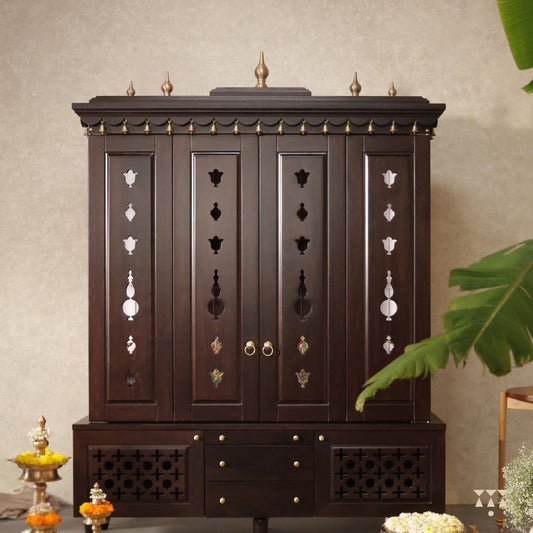 The Sacred Space | Contemporary Pooja room set