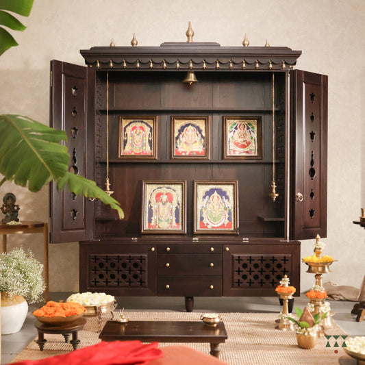 The Sacred Space | Contemporary Pooja room set
