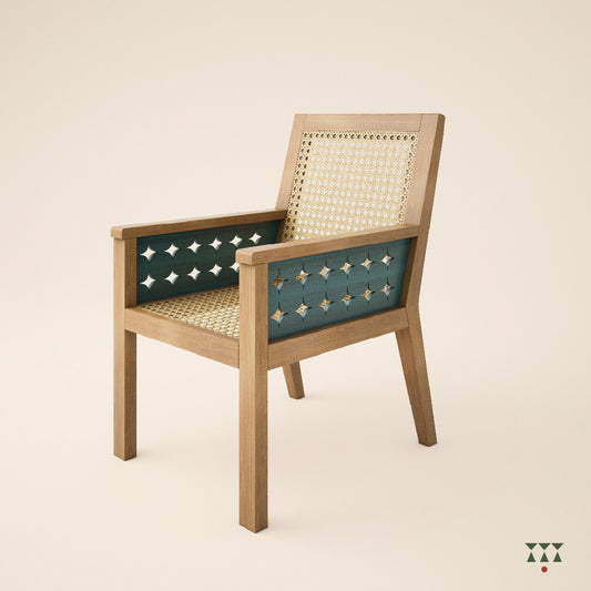 Tira, a statement solid wood armchair