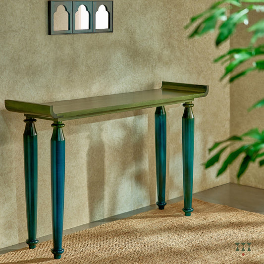 Tracey, Sculptural solid wood console table