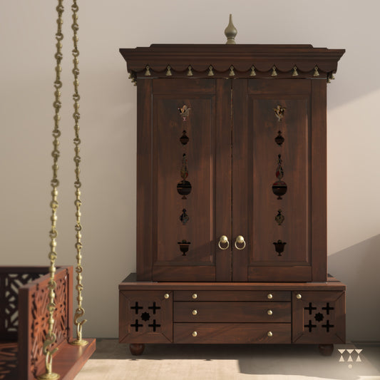 Amod | Artisanal wooden Mandir for home