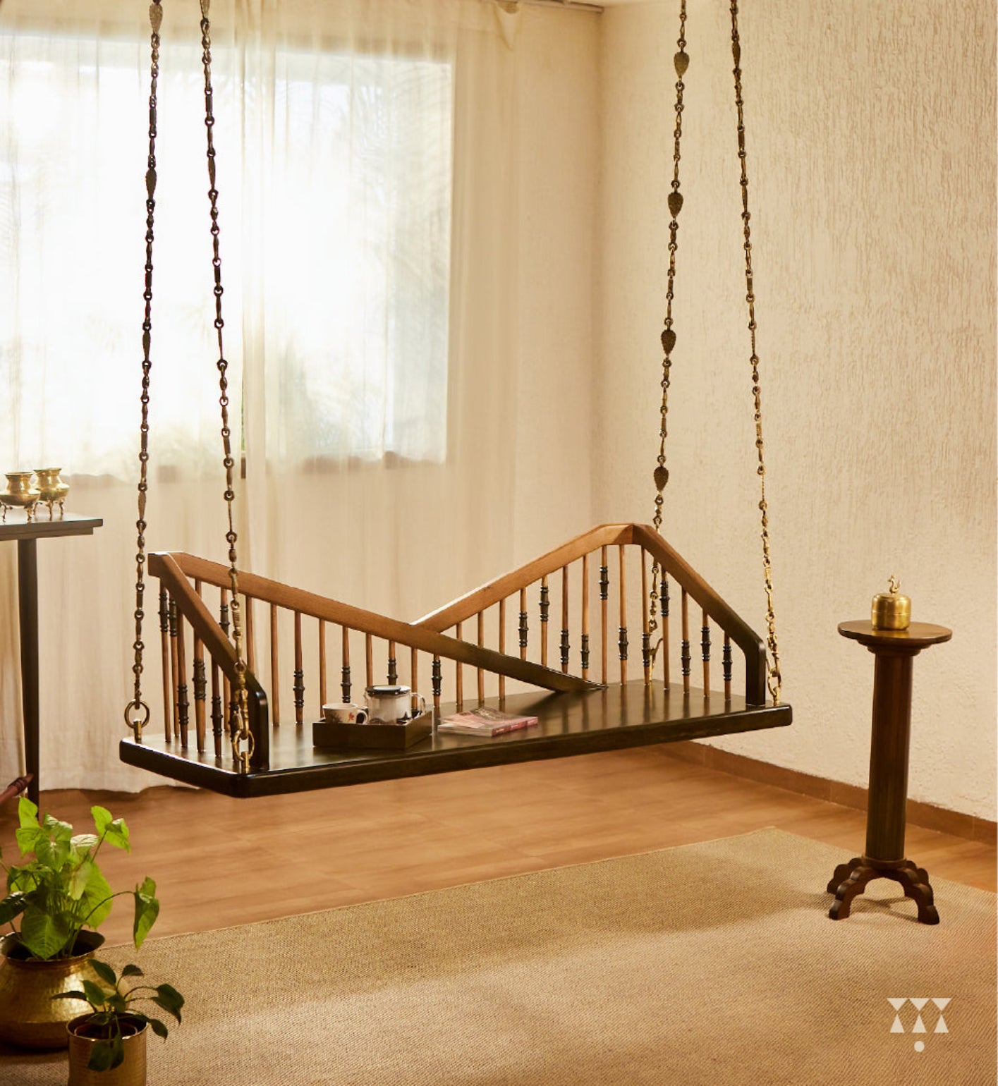 Athira Patra, a handmade wooden Swing