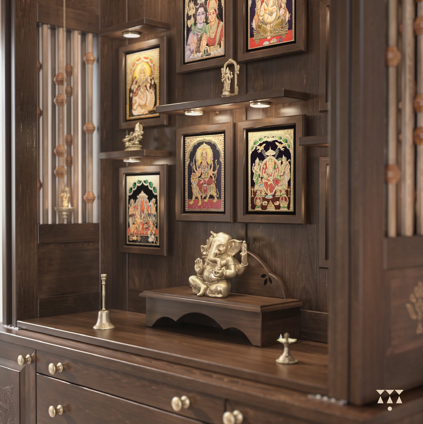 Baal Bhimaksa | South Indian Pooja Mandir for Home