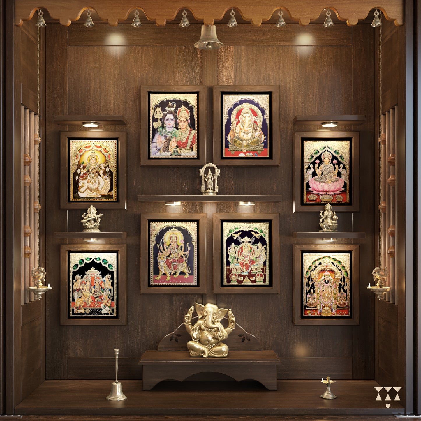 Baal Bhimaksa | South Indian Pooja Mandir for Home