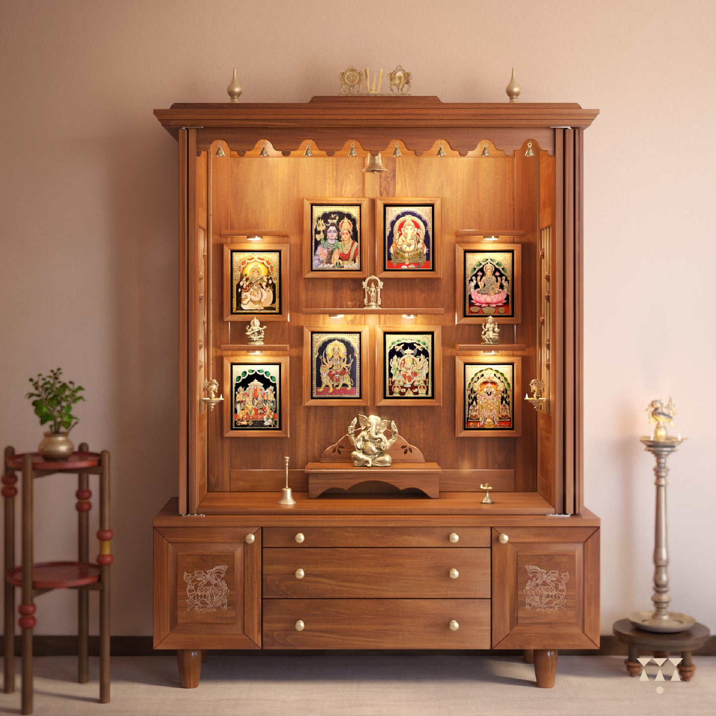 Baal Bhimaksa | South Indian Pooja Mandir for Home