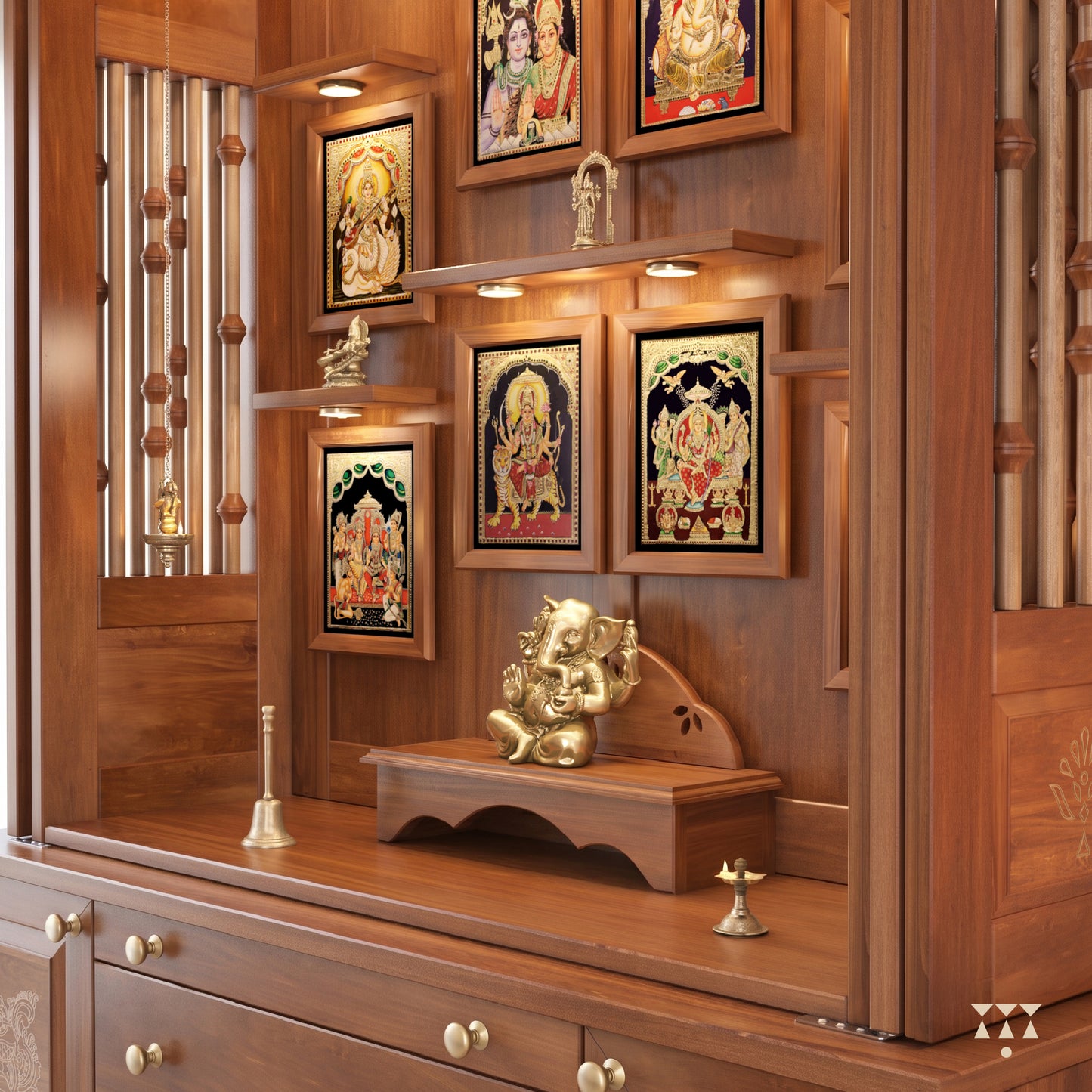 Baal Bhimaksa | South Indian Pooja Mandir for Home