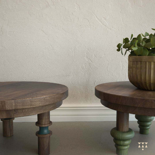 Betty, handcrafted wooden accent tables