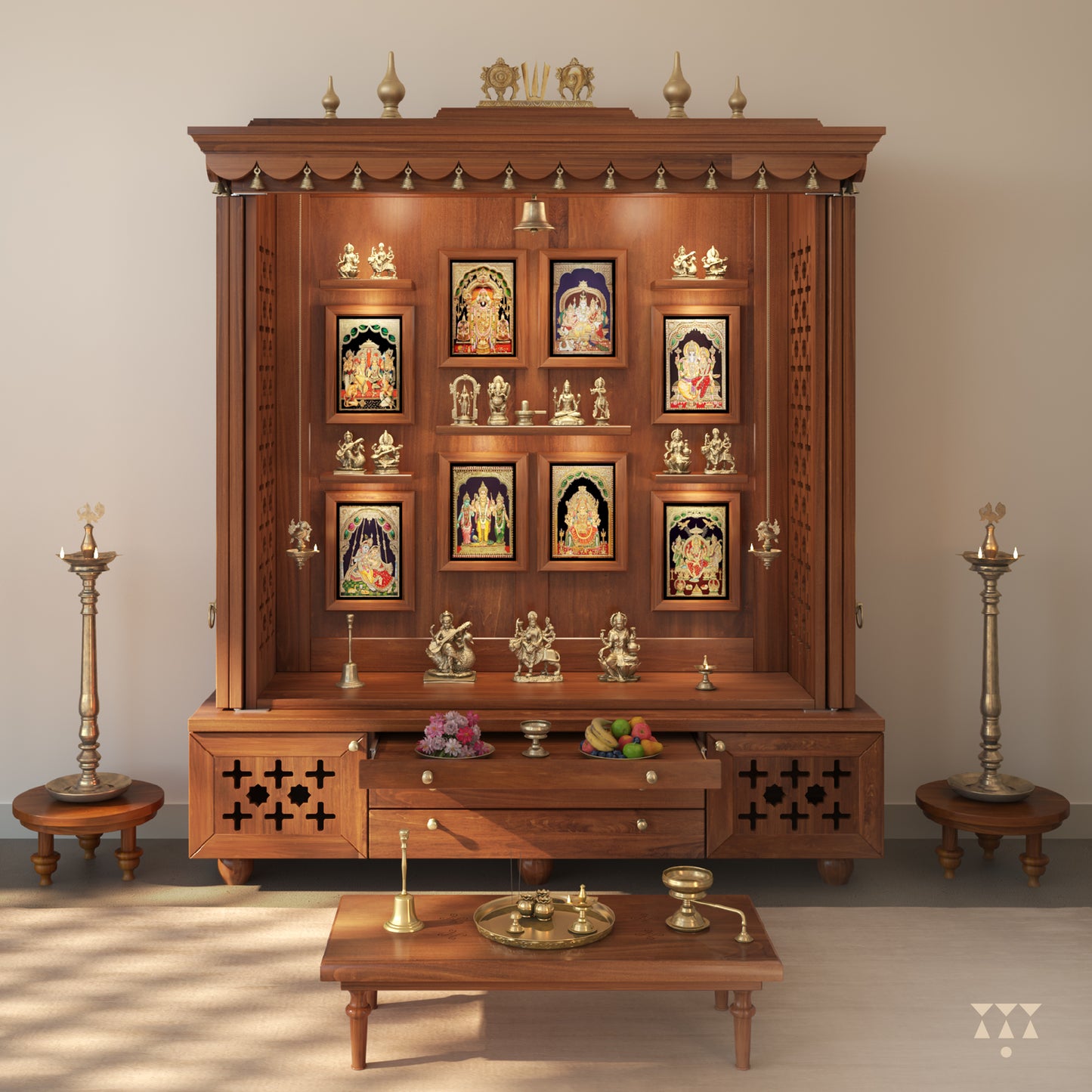 Bheema, a handcrafted wooden Mandir