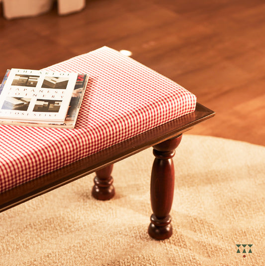 Celia | Silk upholstered bench