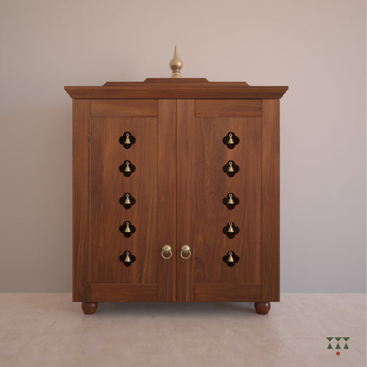 Gaurik, a handmade Pooja Mandir with doors