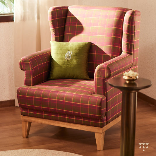 Kavya Lux, artisanal upholstered armchair