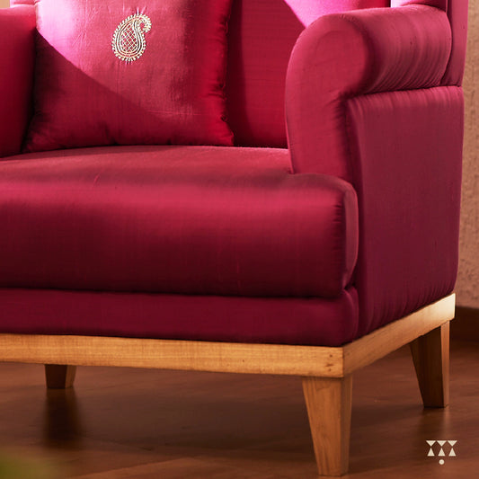 Kavya Lux, Silk upholstered accent chair