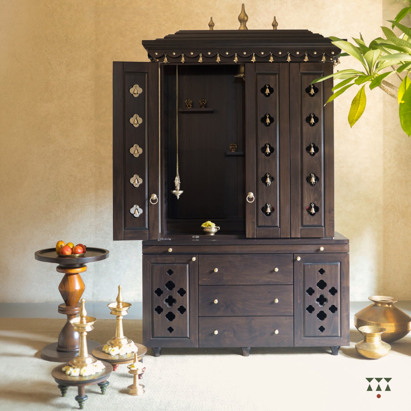 Lambodara | Timeless Wooden Home Mandir