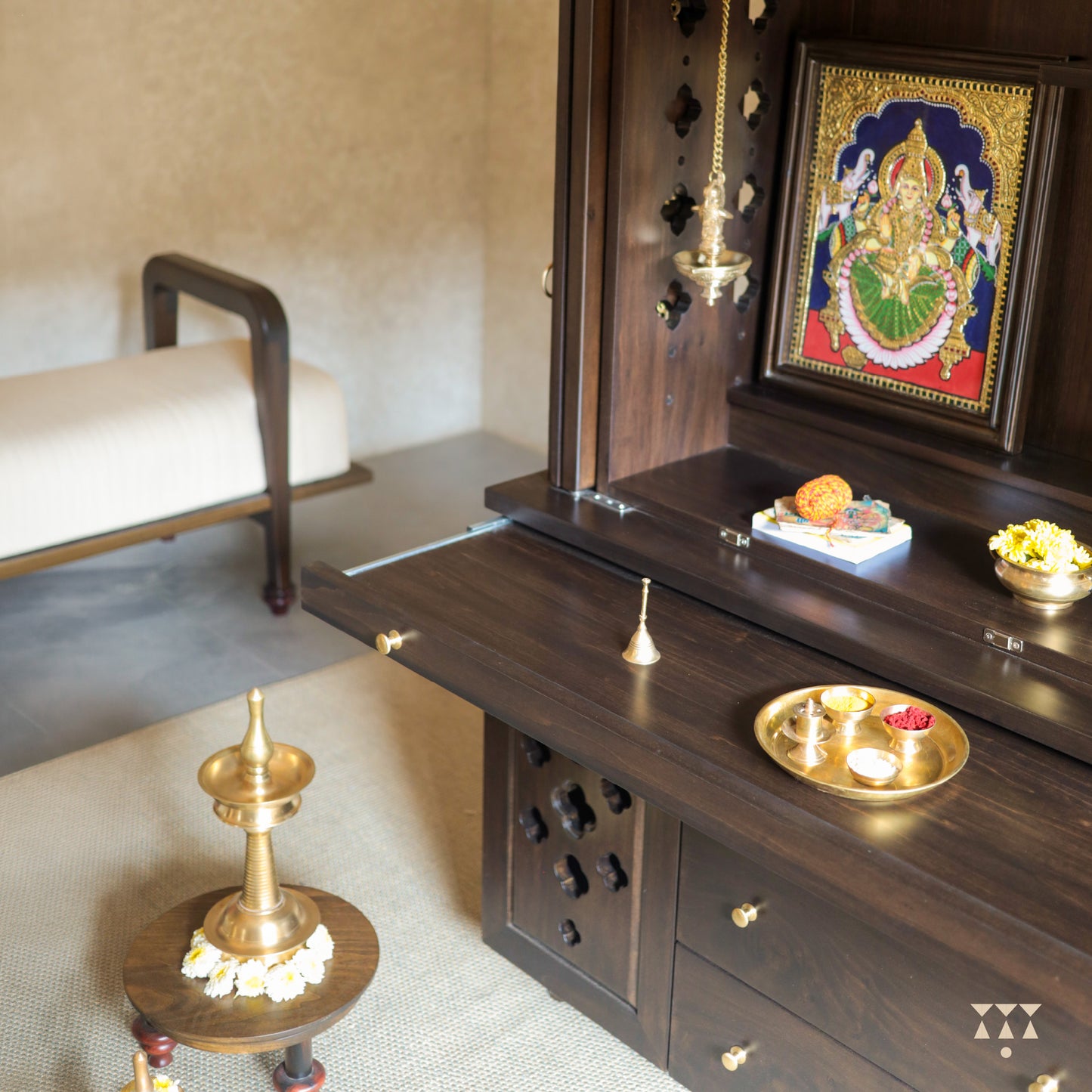 Lambodara | Timeless Wooden Home Mandir