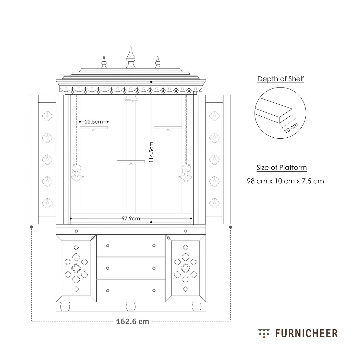 Lambodara | Timeless Wooden Home Mandir