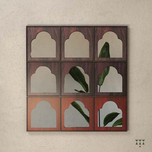 Meeta | Solid wood statement mirror