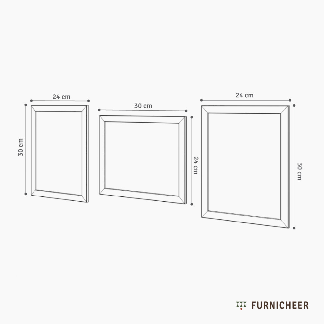 Prismatic Mix Photo Frames - Set of 3