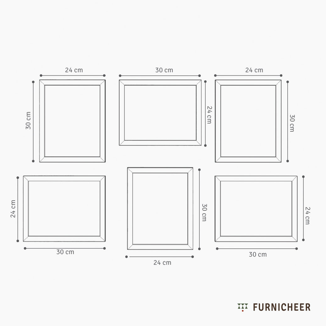 Colorful Array Photo Frames - Set of 6