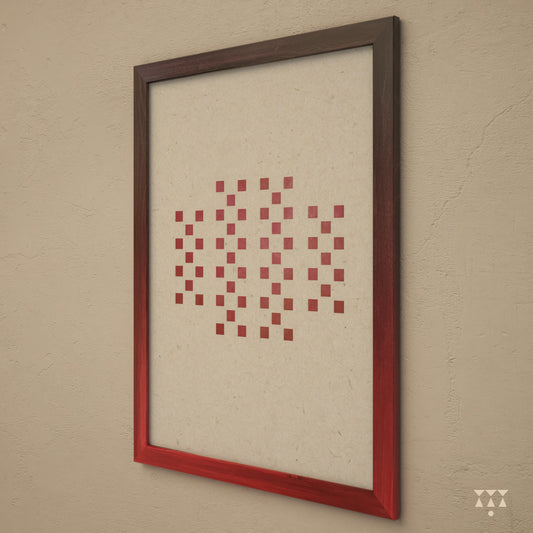 Berry Wine, Tinted wooden frame for wall