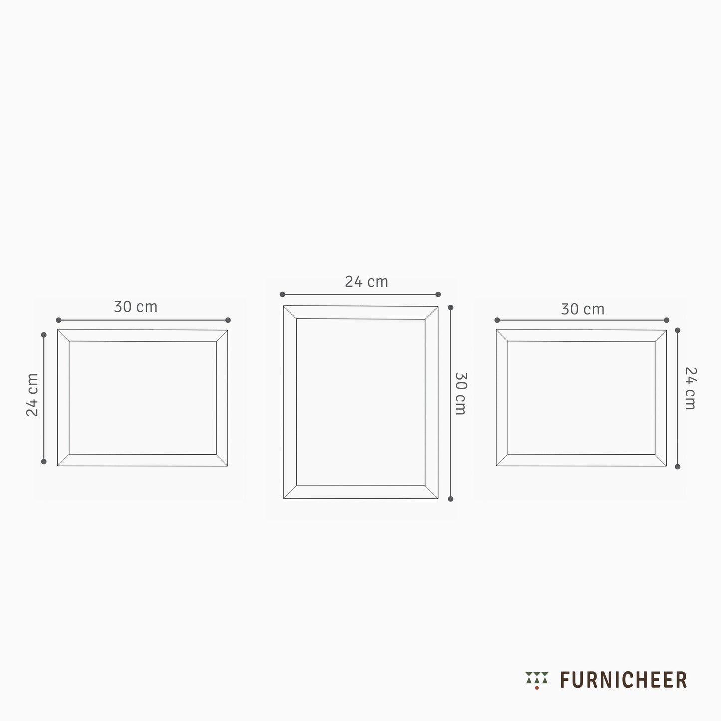 Spring Greens Photo Frames - Set of 3