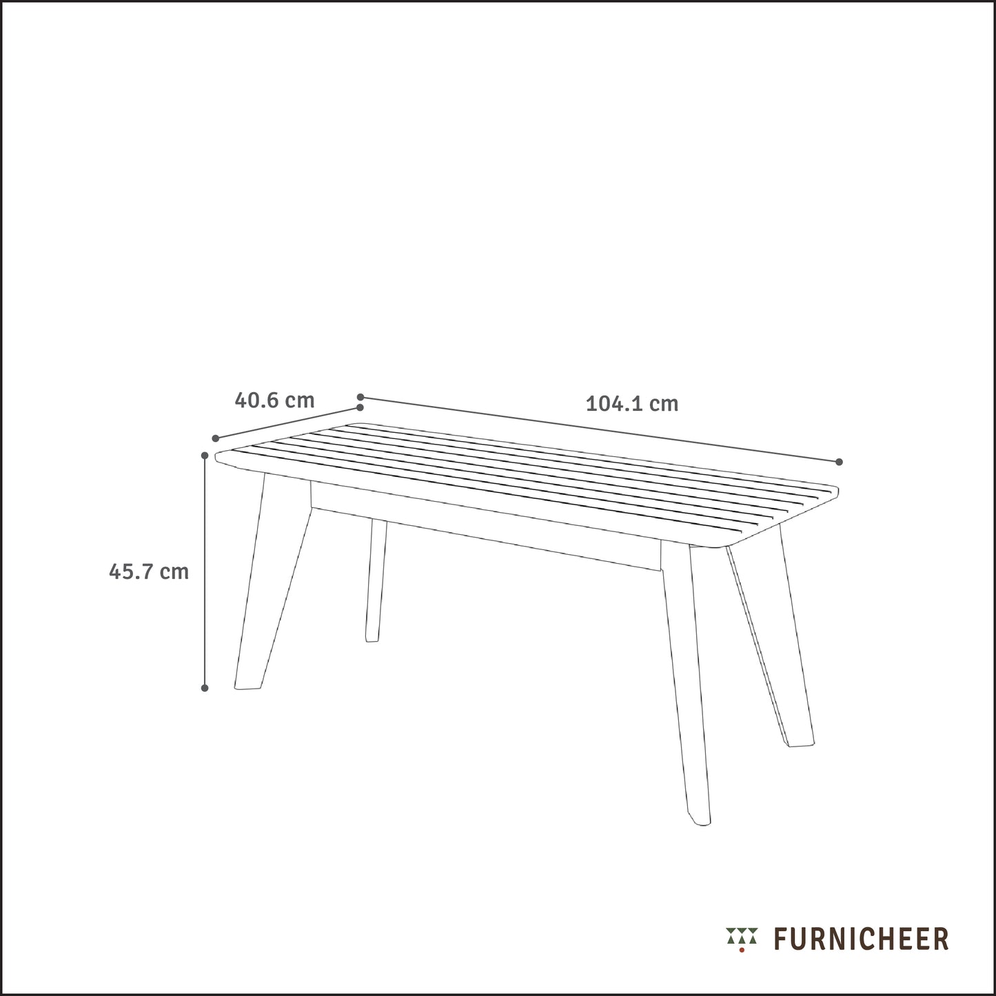 Sahaj, a modern solid wood bench