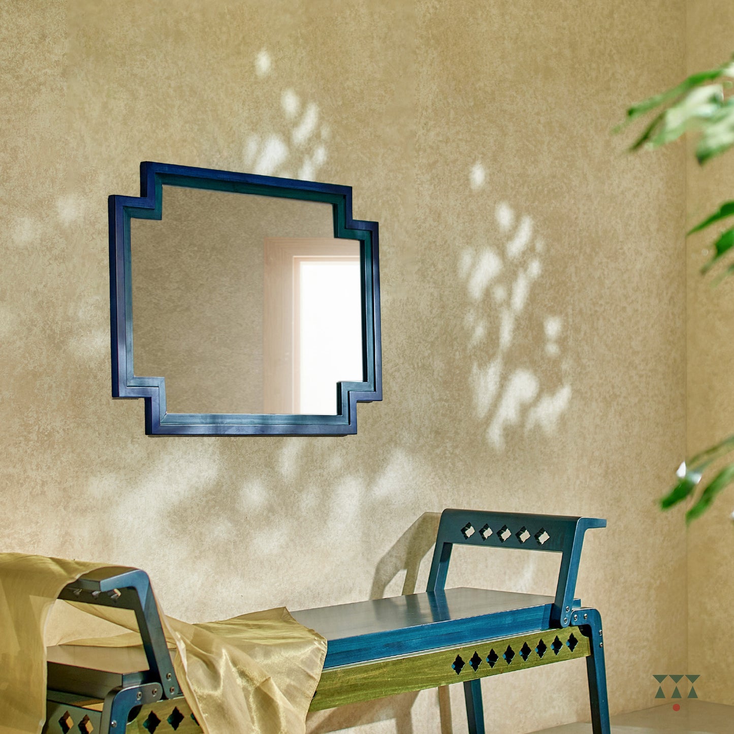 Notch | Artisanal solid wood mirror