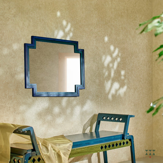 Notch | Artisanal solid wood mirror