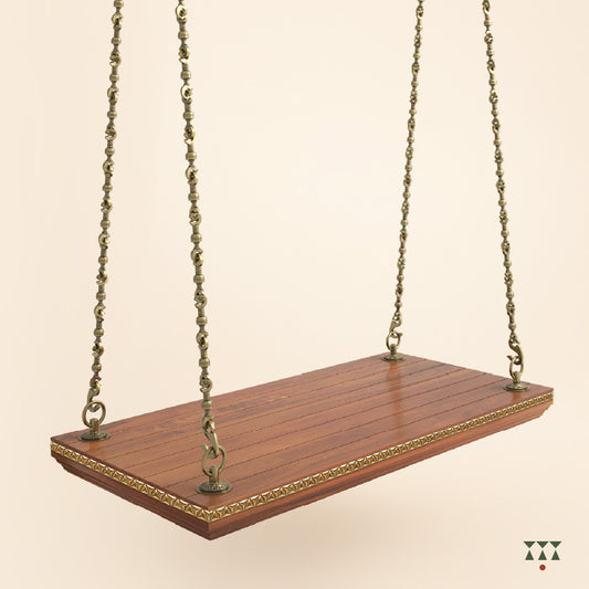 Vrisa Gold, handcrafted indoor wooden Swing