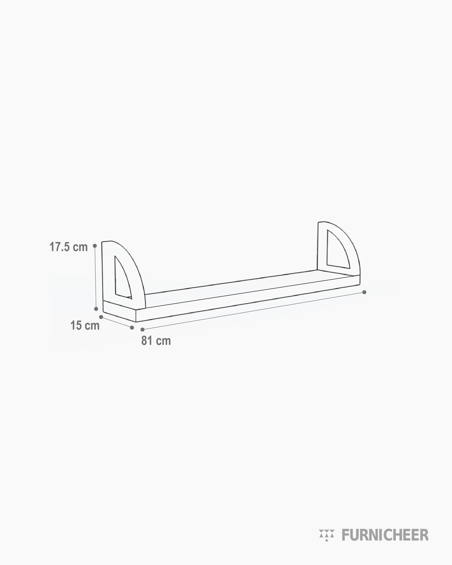 Sleek Floating Wooden Shelves Wall Size Diagram