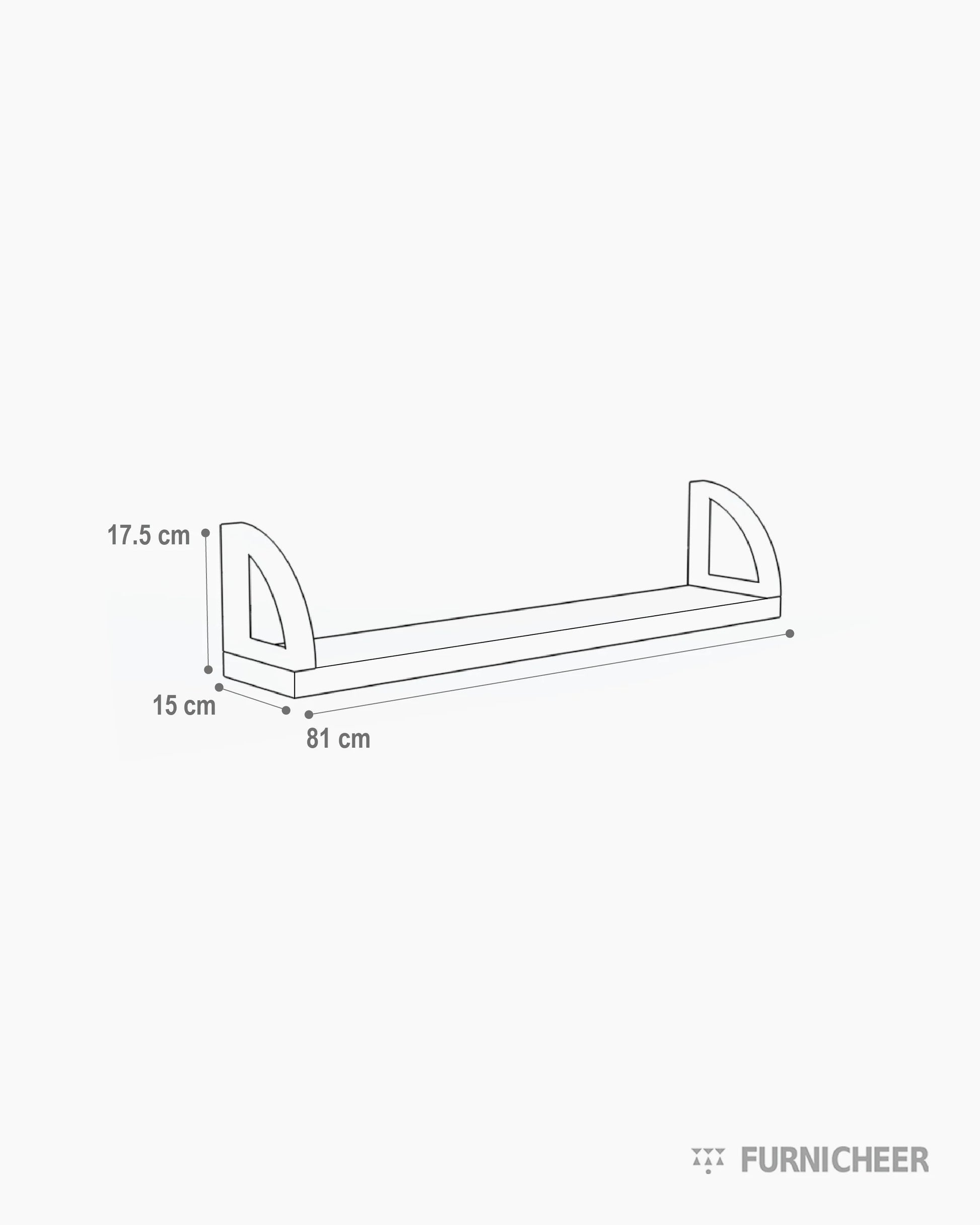 Sleek Floating Wooden Shelves Wall Size Diagram